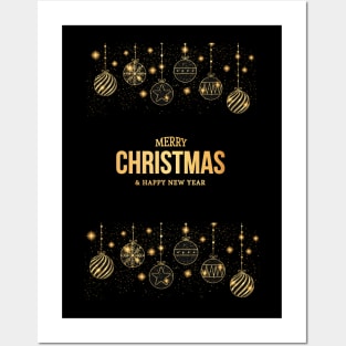 Merry Christmas and happy New Year Posters and Art